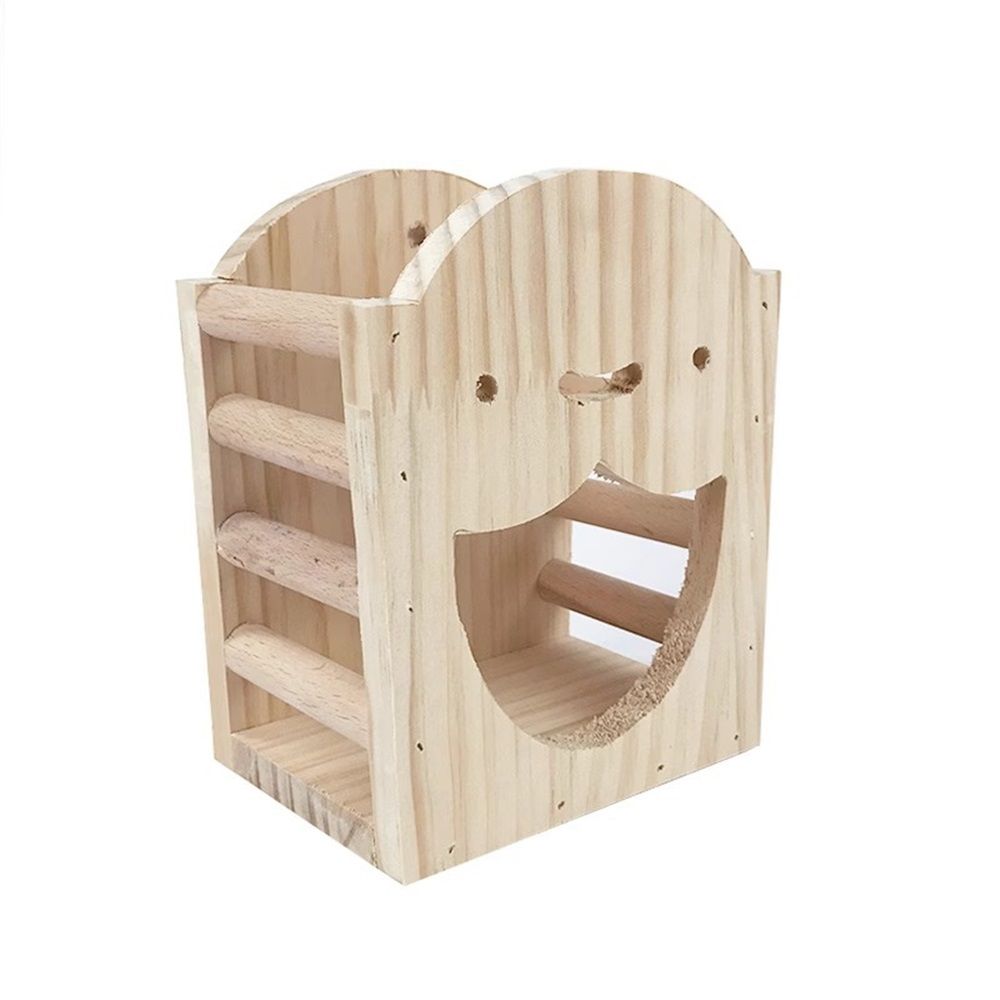 Rabbit Hay Feeder Rack Wood Grass Holder Less Wasted Hay Box Food Feeding Manger Hanging Hay Dispenser for Bunny Chinchilla Guinea Pigs Small Animals(Smiling Grass Frame)