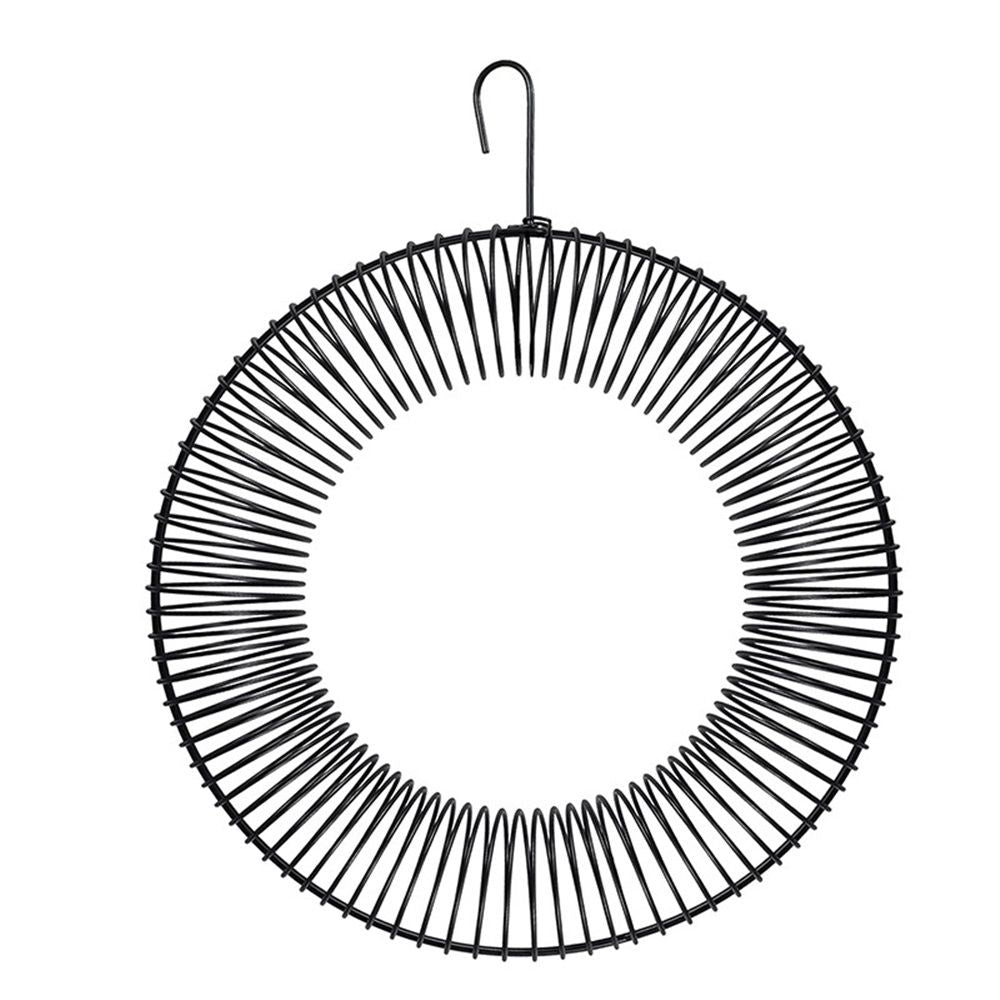 Whole Peanut black Wreath Feeder for Squirrels and Blue Jays, Round Hanging Bird Feeder for Feeding Birds and Squirrels, 16 L x 12" W