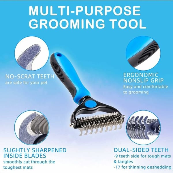 Brush for Dogs and Cats, Undercoat Brush Deshedding for Medium to Long Haired Dogs and Cats, Removes Slightly Dead Undercoat