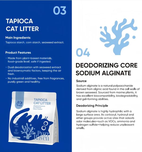 Purr Haven Tapioca Cat Litter | 3 Packs | 2.5 kg Per Pack