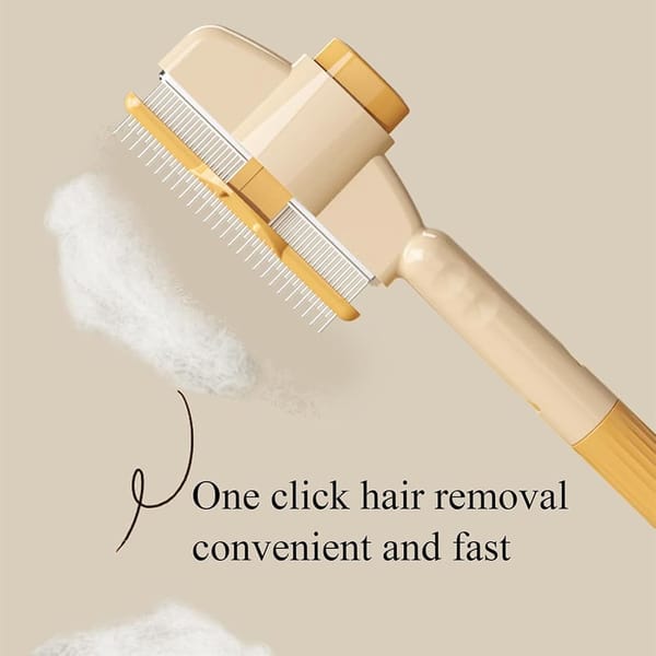 Self-Cleaning Fur Brush for Dogs and Cats, Pet Hair Brush with Easy Clean, Grooming Tool, Green