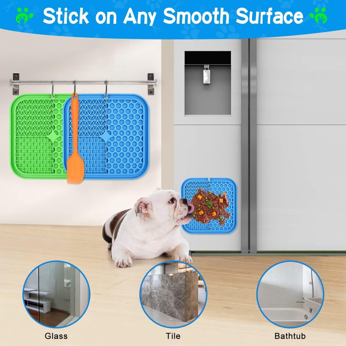Dog Lick Mat – Slow Feeder with Suction Cups - BPA-Free Silicone – 2 Pack