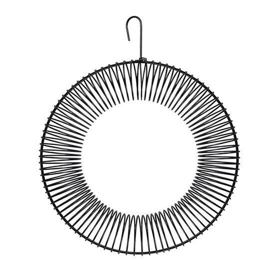Whole Peanut black Wreath Feeder for Squirrels and Blue Jays,  Round Hanging Bird Feeder for Feeding Birds and Squirrels, 16 L x 12" W