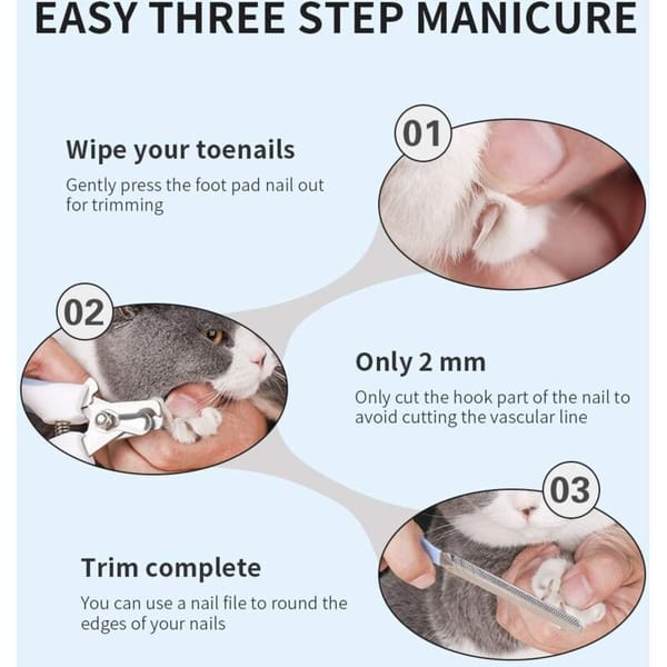 Pet Nail Clippers with Nail File for Small Medium Large Dogs Cats Birds