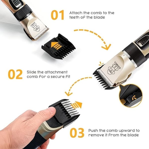 Quiet Pet Grooming Clipper Set for Home Use, Rechargeable Professional Grooming Clipper, Complete Grooming Tool Kit