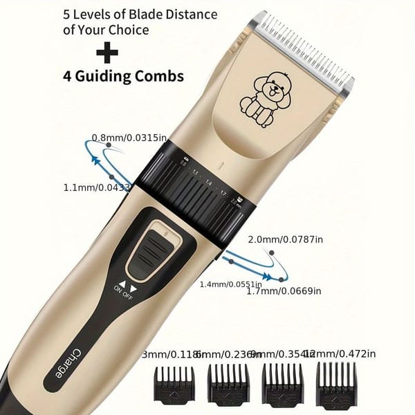 Quiet Pet Grooming Clipper Set for Home Use, Rechargeable Professional Grooming Clipper, Complete Grooming Tool Kit