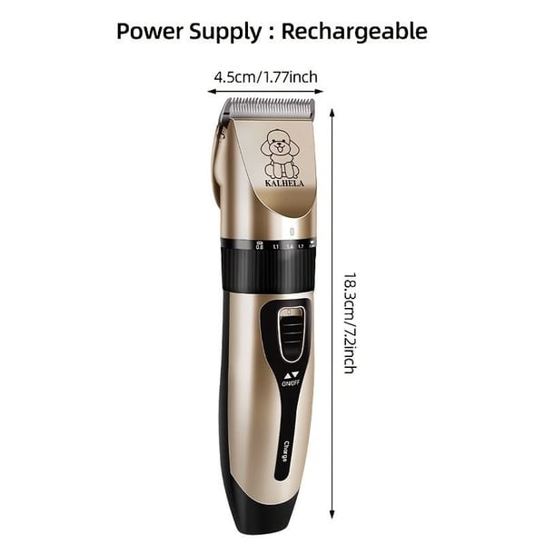 Quiet Pet Grooming Clipper Set for Home Use, Rechargeable Professional Grooming Clipper, Complete Grooming Tool Kit