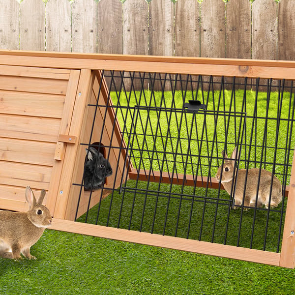 Furtastic Triangle Wooden Rabbit Hutch