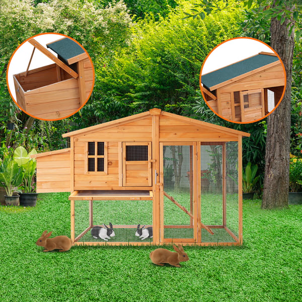 Furtastic Large Chicken Coop & Rabbit Hutch With Ramp