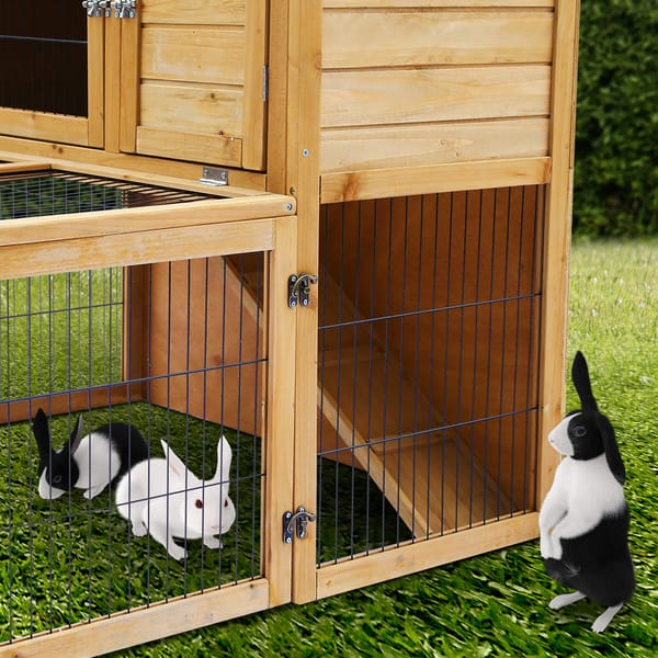 Furtastic 2-Storey Chicken Coop & Rabbit Hutch With Large Run